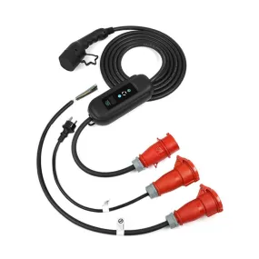 Premium instelbare mobiele lader/laadkabel stopcontact type 2 3-fase 8A-16A 5,5kW-11kW voor Fiat 600e