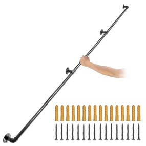 VEVOR Balustrade Trap Pijp Trapleuning 3 m Leuningen Trappen Binnen Zwarte Outdoor Indoor Universele Trapleuning Gemaakt van Koo